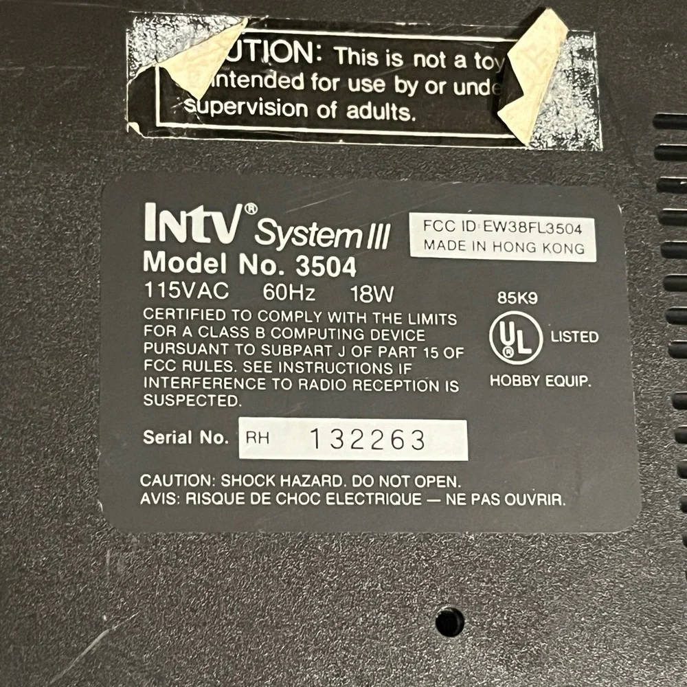 Rare Intellivision INTV System III video game system